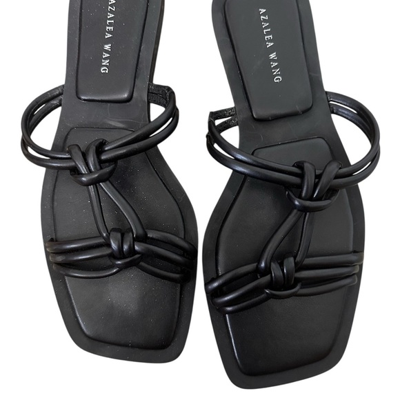 Azalea Wang Black Women's Sandals 9 - Picture 4 of 5